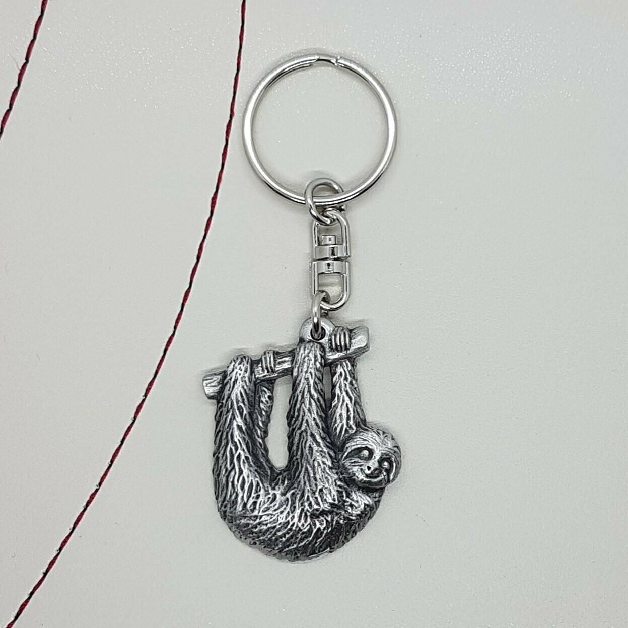 Sloth Pewter Keyring