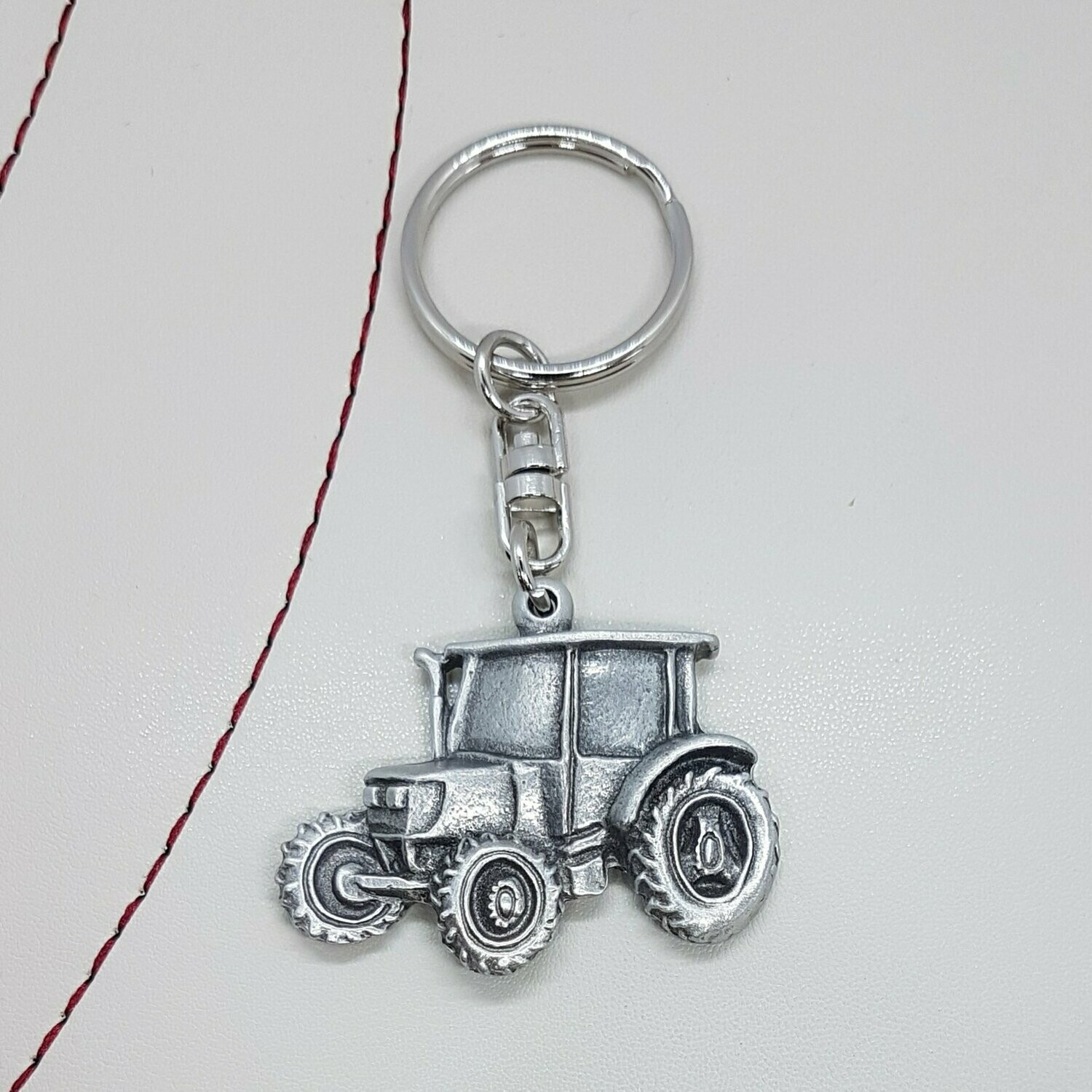 Tractor Pewter Keyring