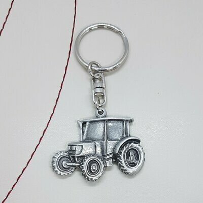 Tractor Pewter Keyring
