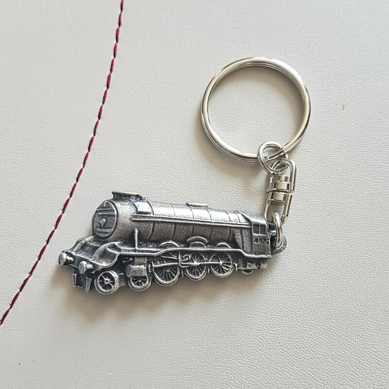 Flying Scotsman Steam Train Pewter Keyring