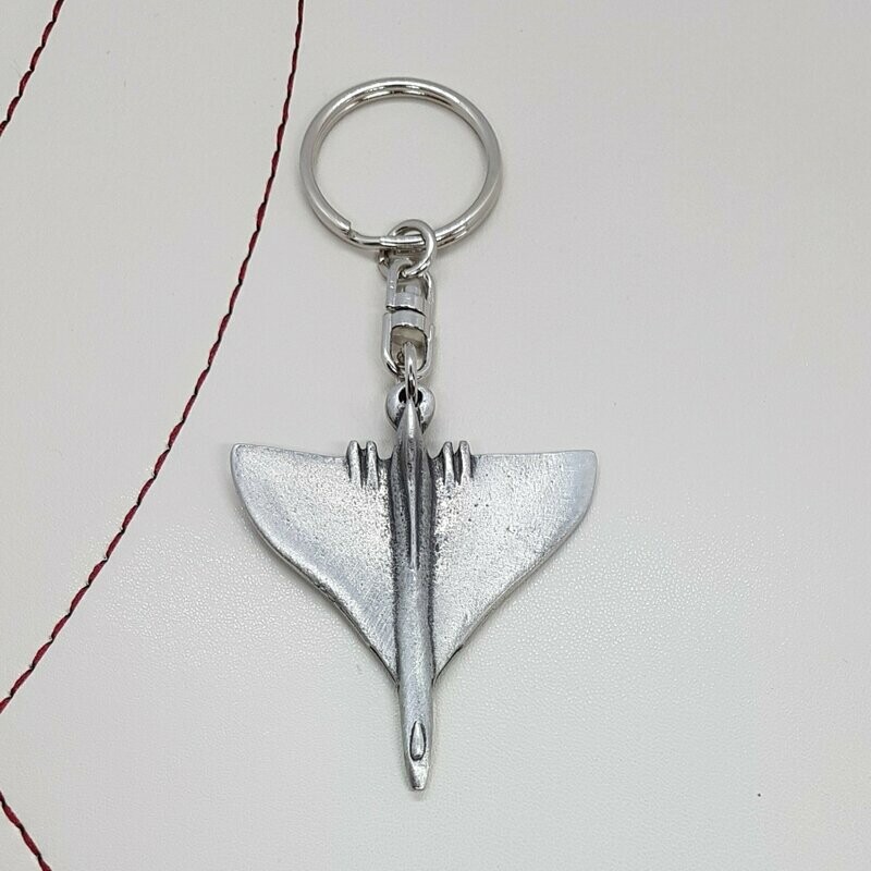 Vulcan Bomber Plane Pewter Keyring