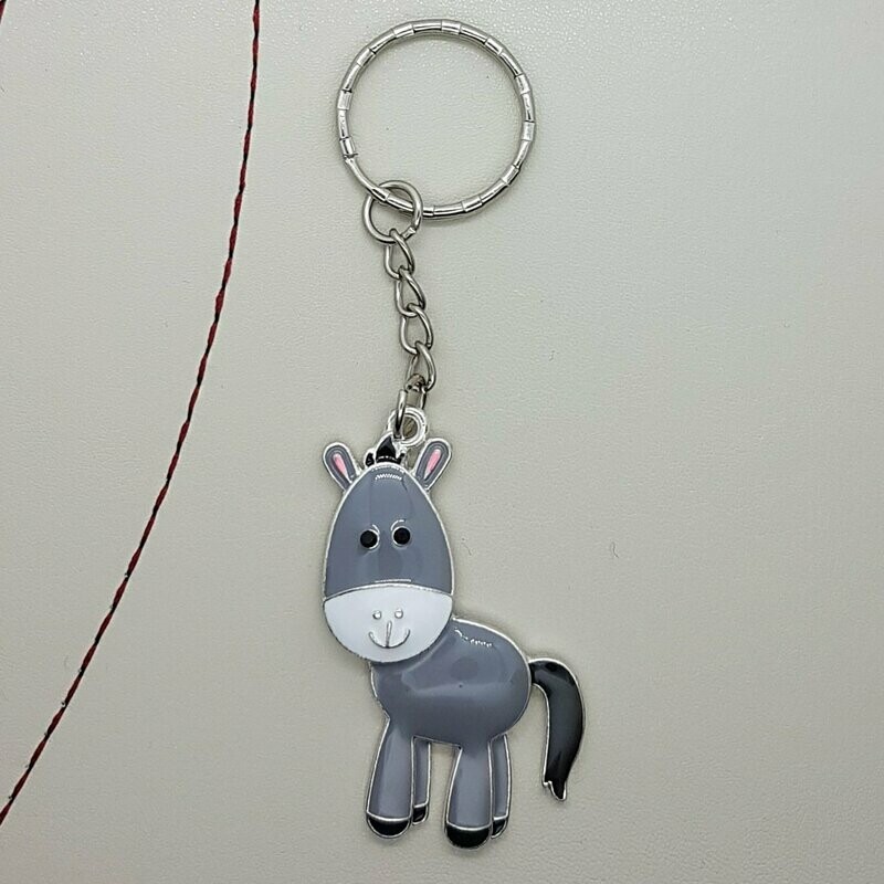 Donkey Enamel Keyring
