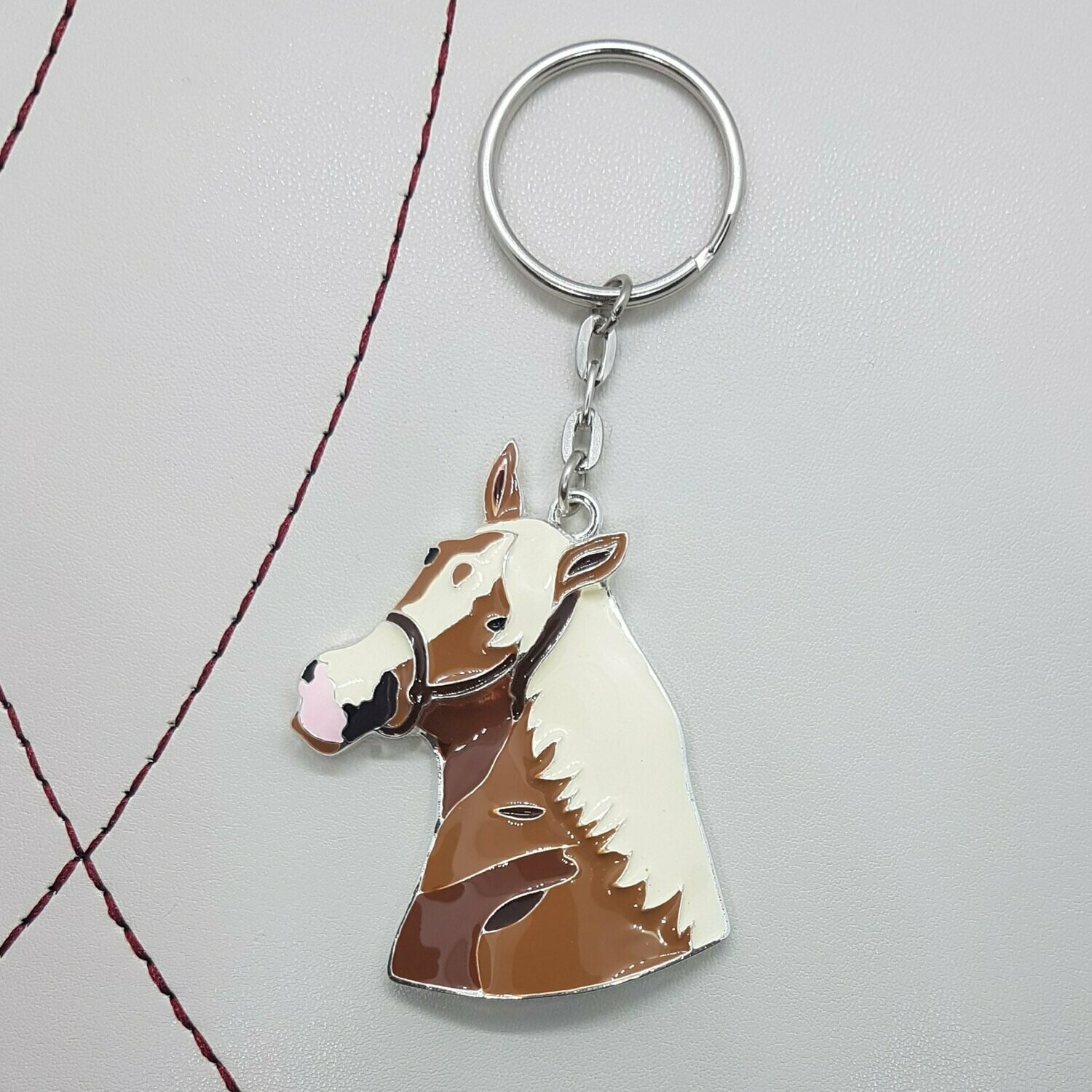 Horse Enamel Keyring