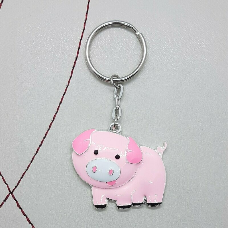Pig Enamel Keyring
