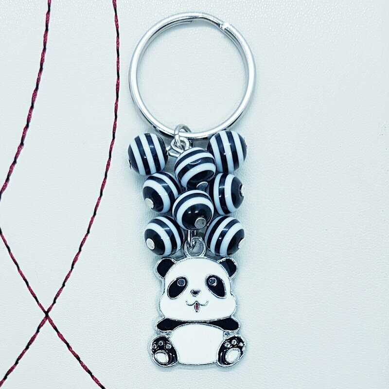 Panda Beaded Keyring