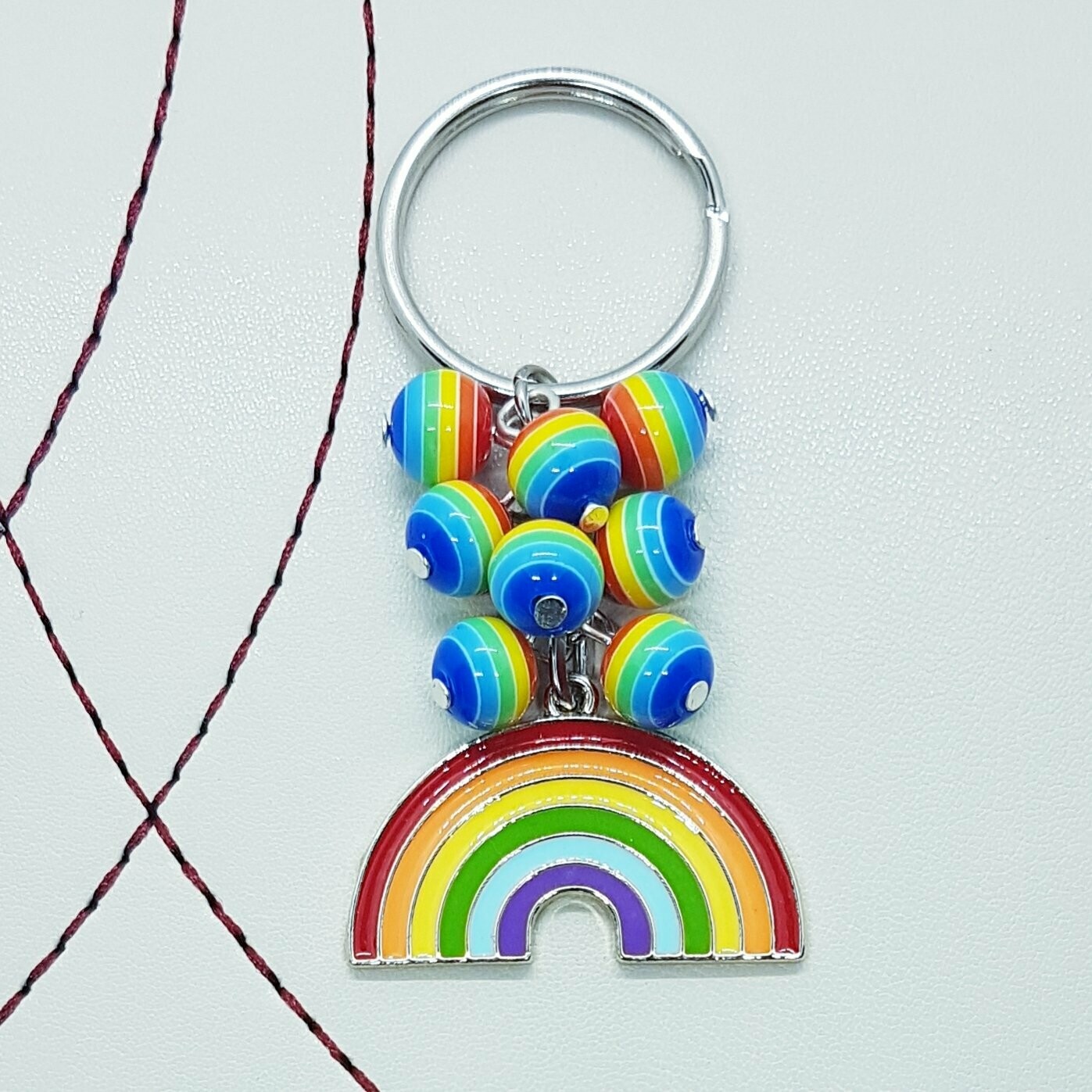 Rainbow Beaded Keyring LGBT Pride