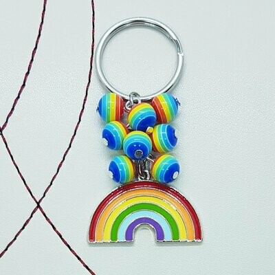 Rainbow Beaded Keyring LGBT Pride