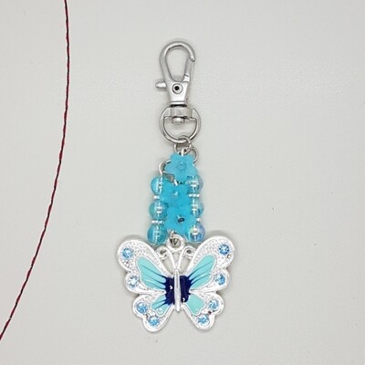 Butterfly Bag Charm Blue