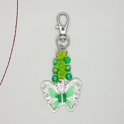 Butterfly Bag Charm Green