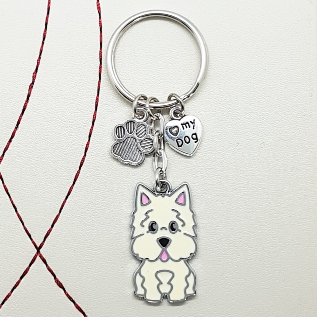 West Highland Terrier Westie Dog Keyring