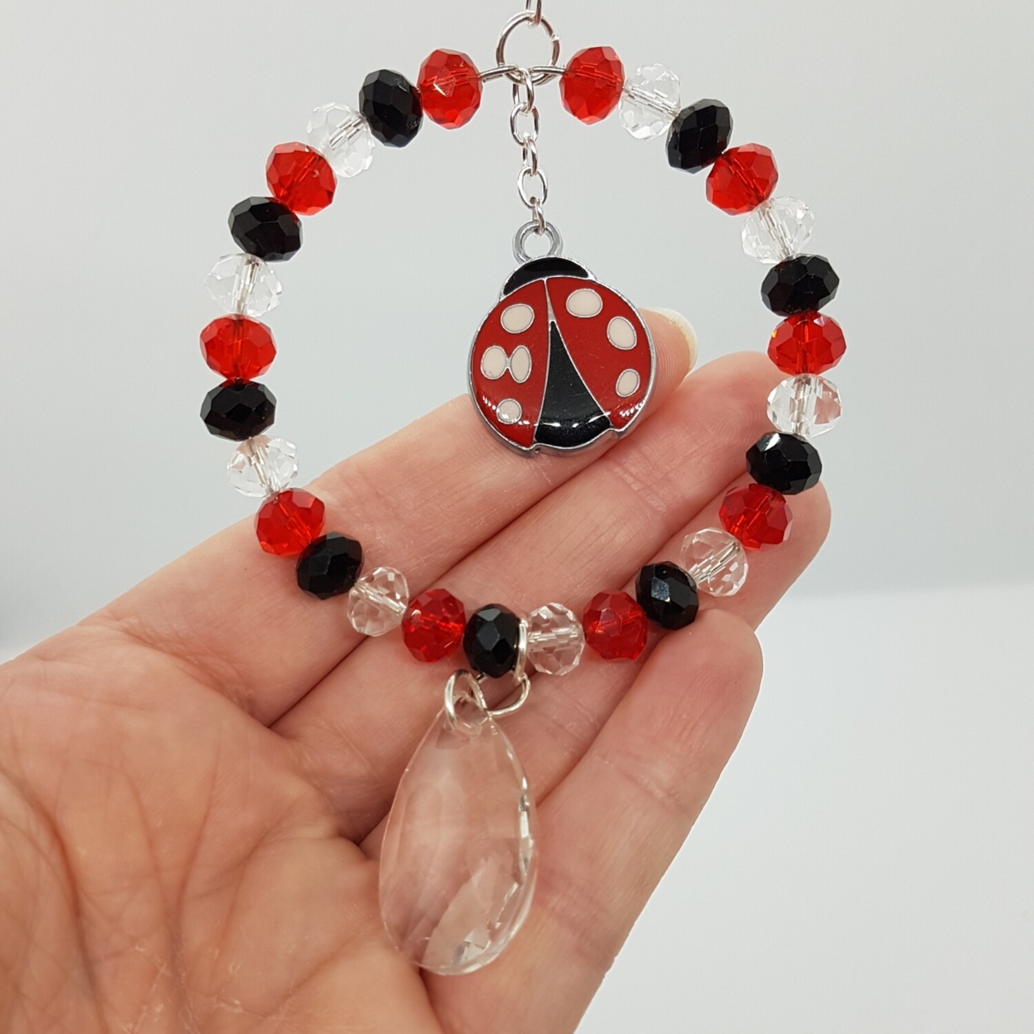 Ladybird Round Sun Catcher