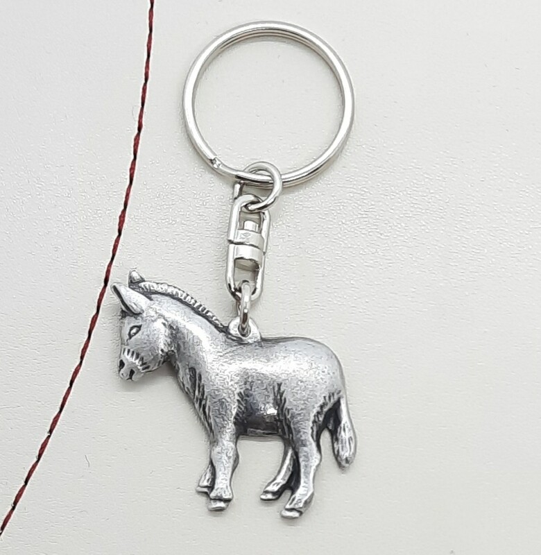 Donkey Pewter Keyring