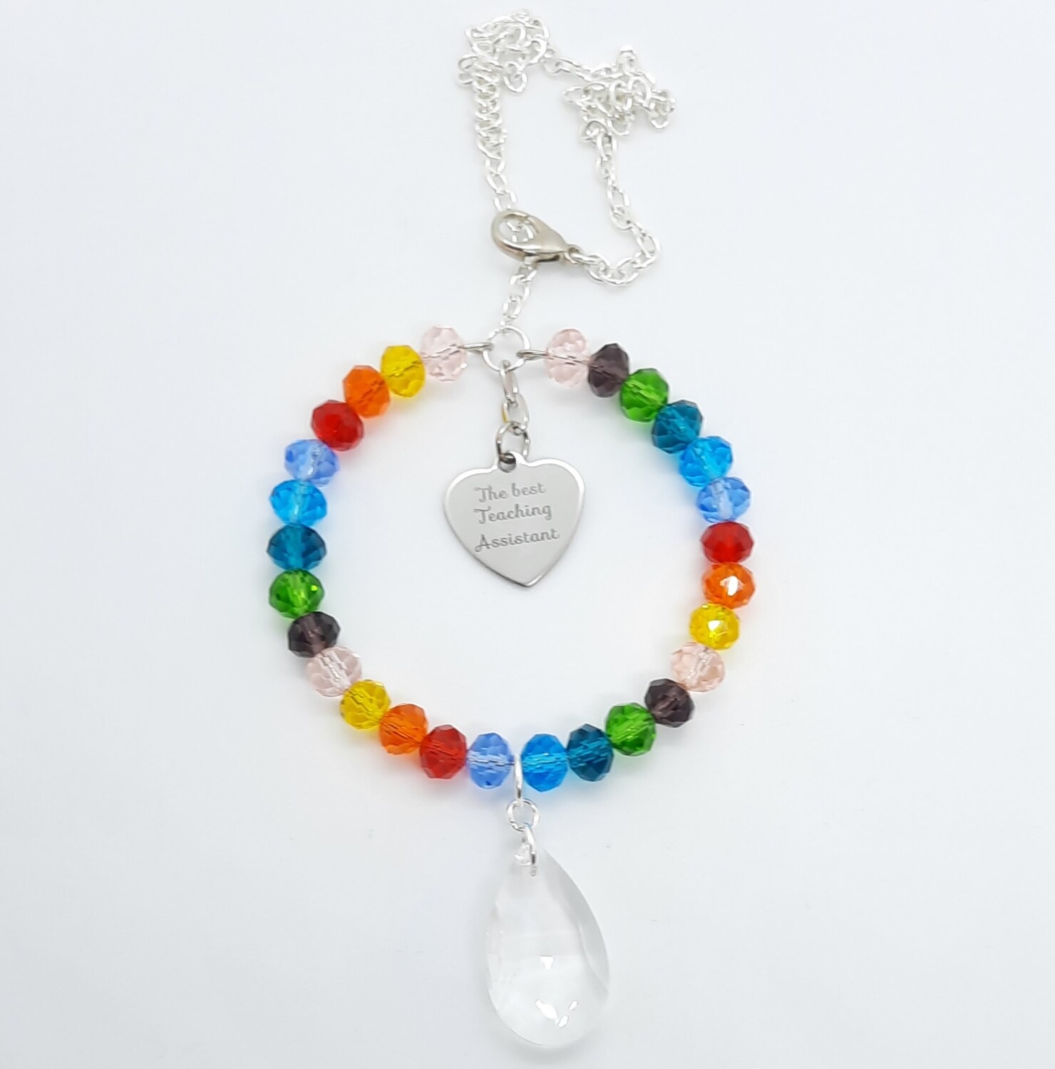 Teacher Rainbow Sun Catcher The Best Teaching Assistant 