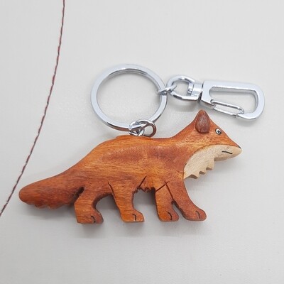 Fox Wooden Keyring