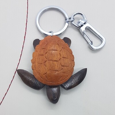 Turtle Wooden Keyring 