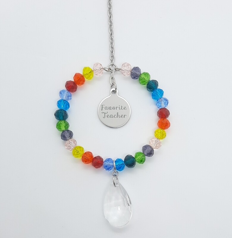 Teacher Rainbow Sun Catcher Favorite Teacher