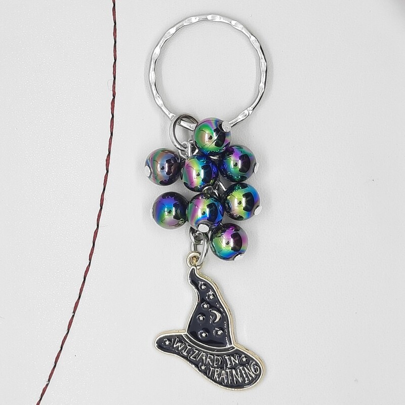 Wizard In Training Hat Beaded keyring  * NEW *