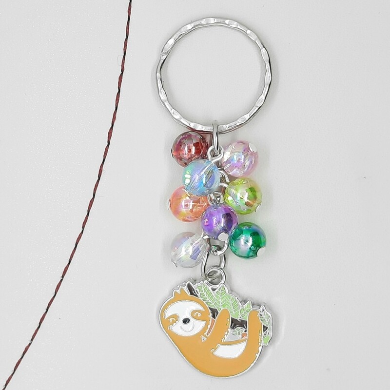 Sloth Beaded keyring
