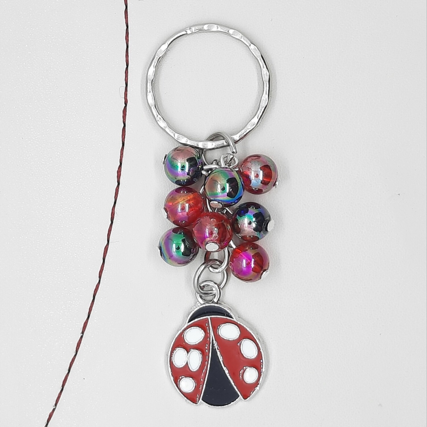 Ladybird Beaded keyring  * NEW *