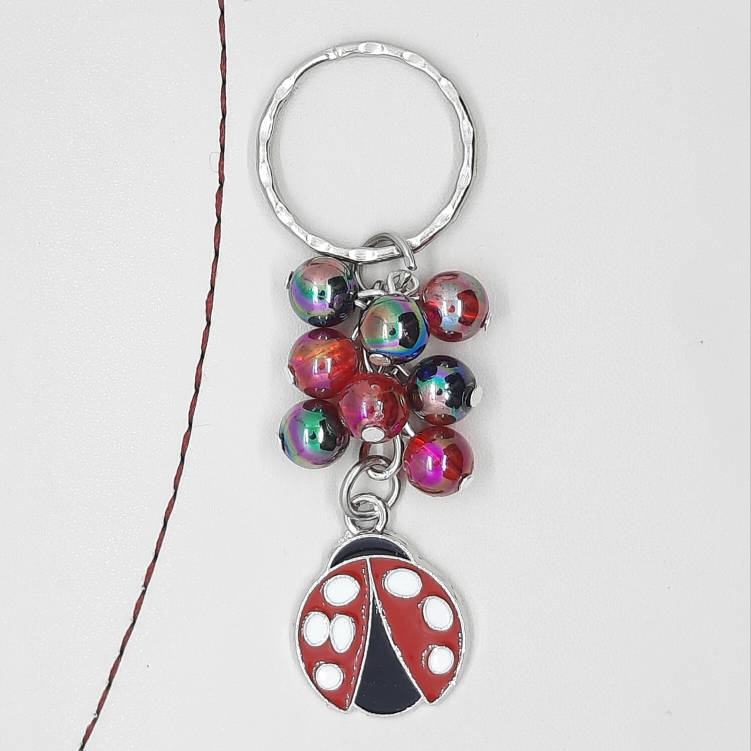 Ladybird Beaded keyring * NEW *