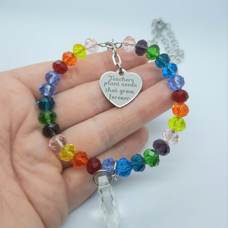 Teacher Rainbow Sun Catcher Teachers Plant Seeds That Grow Forever