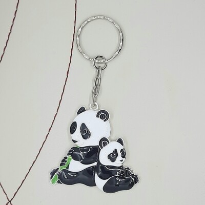 Panda Enamel Keyring