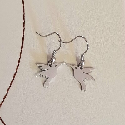 Hummingbird Earrings Stainless Steel