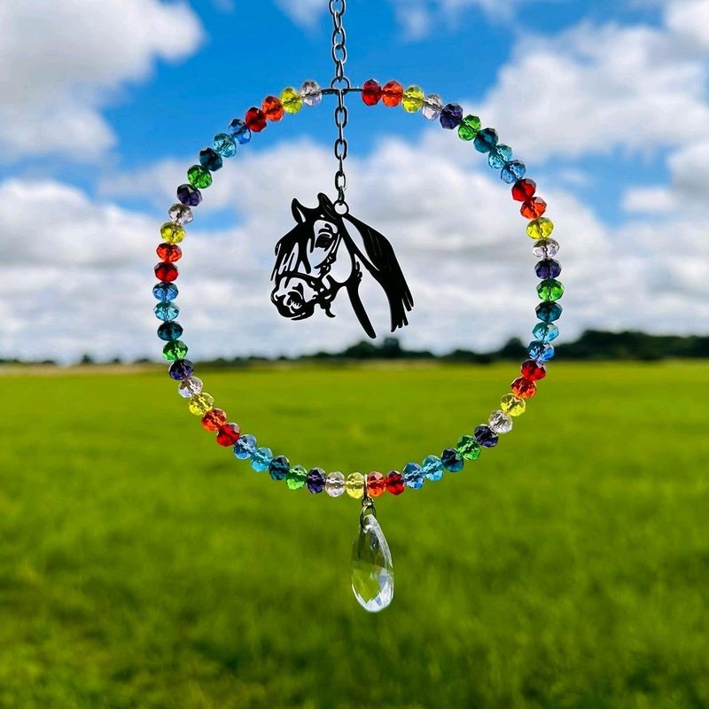 Horse Silhouette Sun Catcher, Handmade, 2 colours Available 