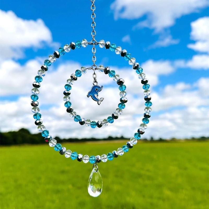 Dolphin Round Sun Catcher 2 Sizes Available