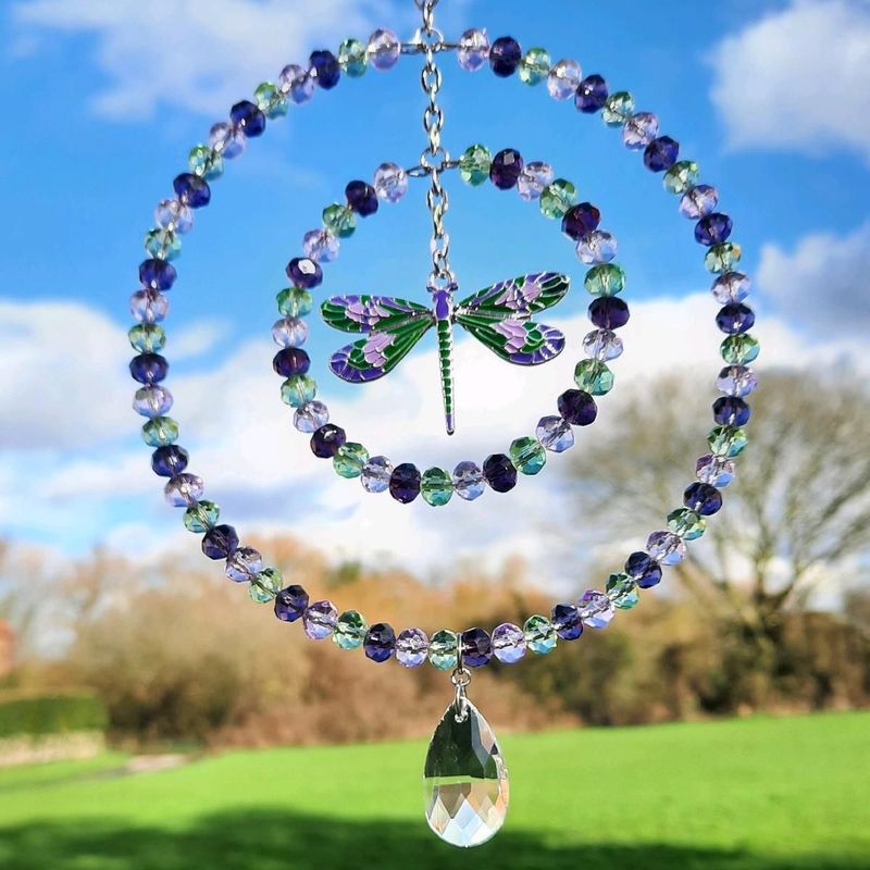 Dragonfly Round Sun Catcher 2 Sizes Available