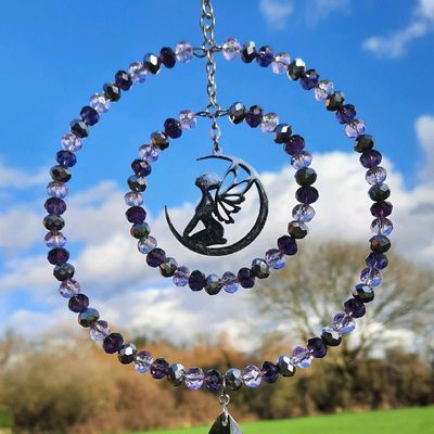 Fairy Sun Catcher Purple Or Rainbow Available In Two Sizes