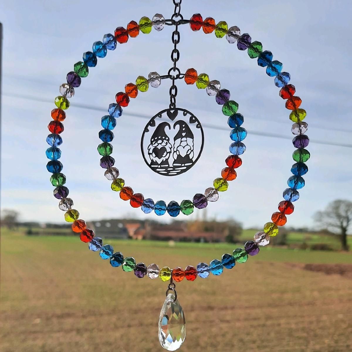 Gonk Gnome Rainbow Sun Catcher 2 Sizes Available