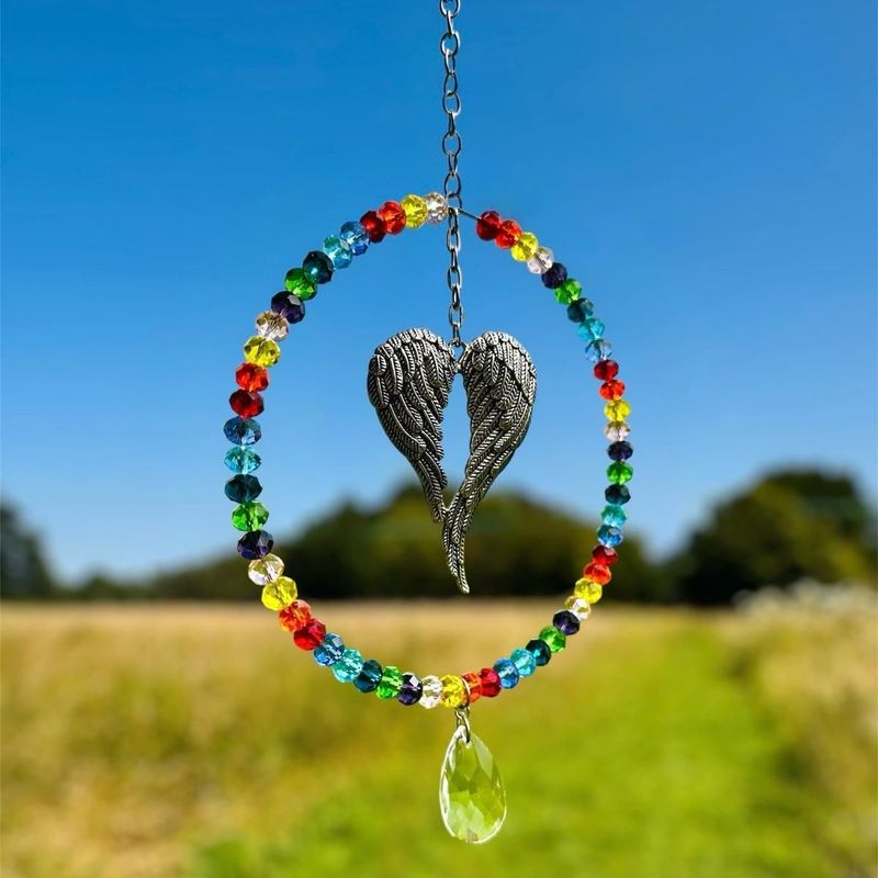 Angel Wings Wing Sun Catcher Handmade Rainbow