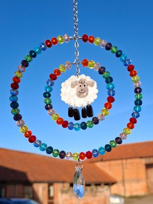 Sheep Sun Catcher Available In Two Sizes