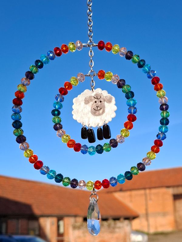 Sheep Sun Catcher Handmade