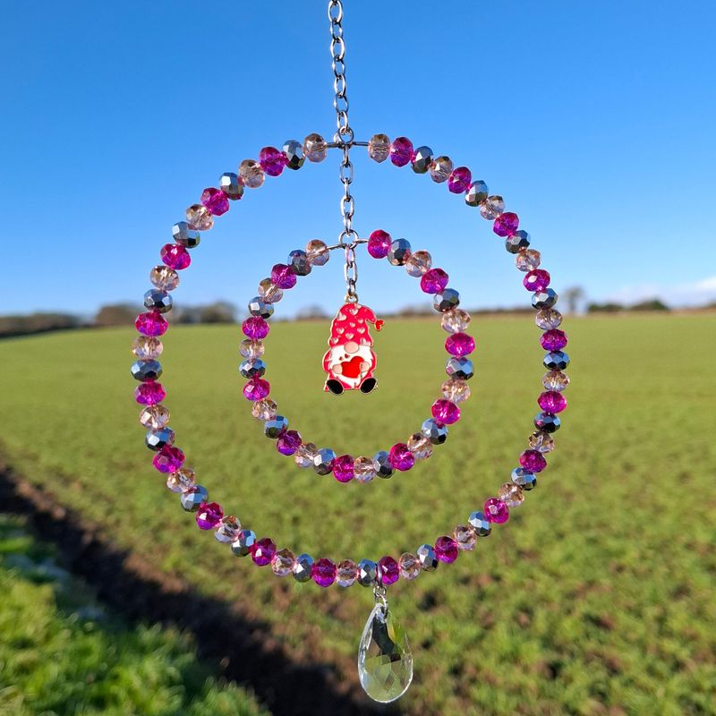 Valentines Day Gonk Sun Catcher Handmade 2 Sizes Available