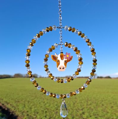 Cow Sun Catcher available In Two Sizes