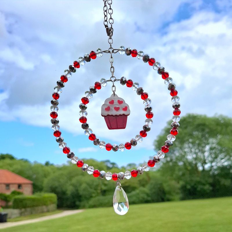 Cupcake Sun Catcher Handmade 2 Sizes Available