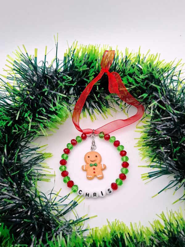 Personalised Gingerbread Man Boy Christmas Tree Decoration