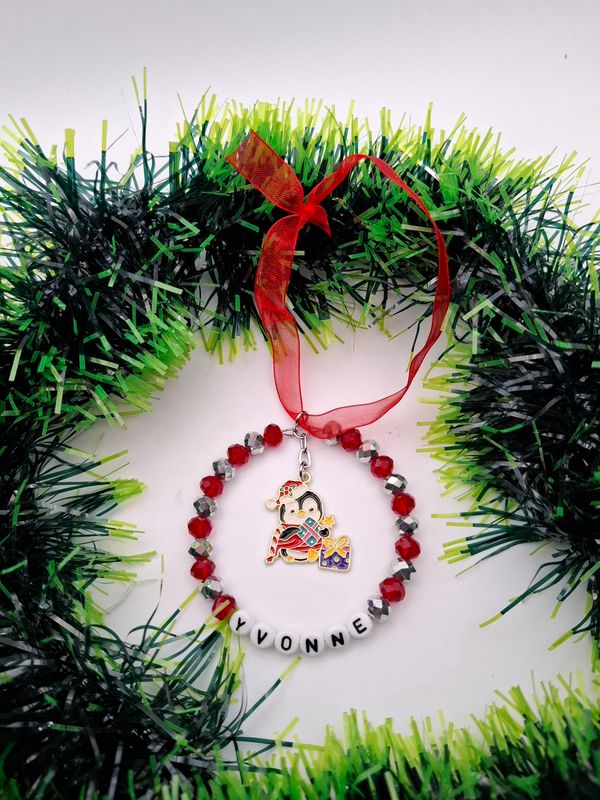 Personalised Penguin Christmas Tree Decoration