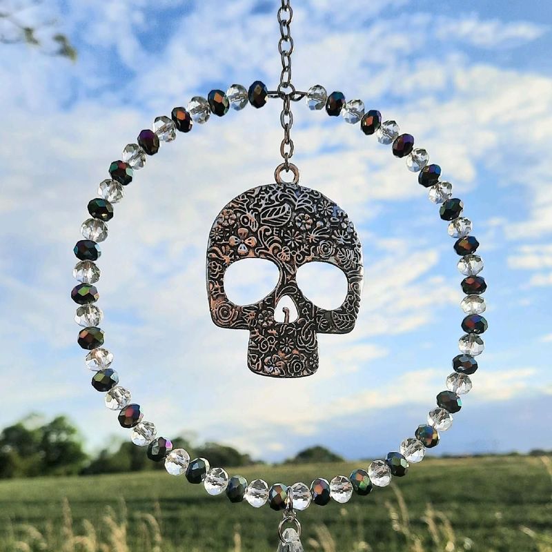 Handmade Skull Sun Catcher Candy Skull Available In Two Colours