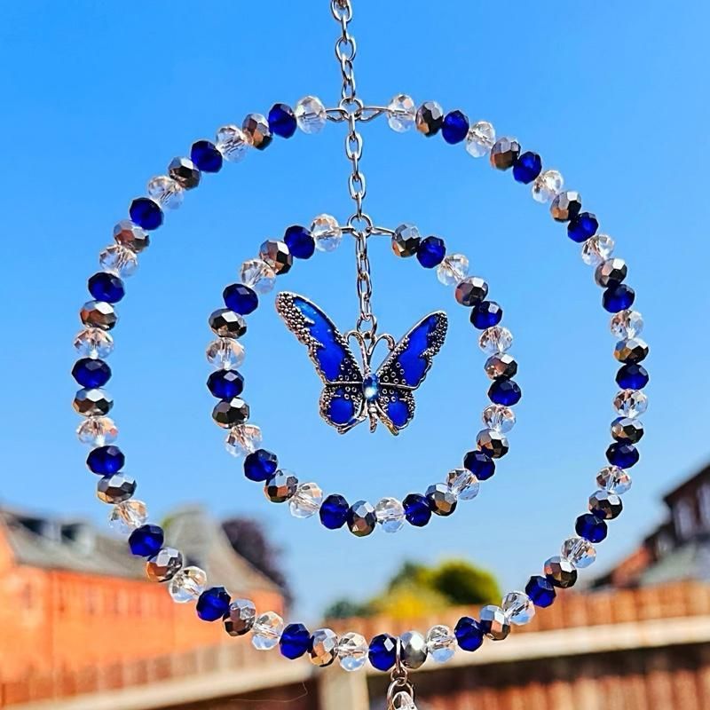 Blue Butterfly Sun Catcher  Available In Two Sizes