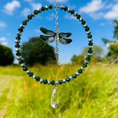Green Dragonfly Sun Catcher