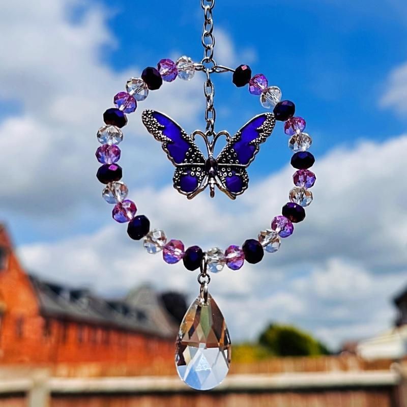 Purple Butterfly Sun Catcher  Available In Two Sizes