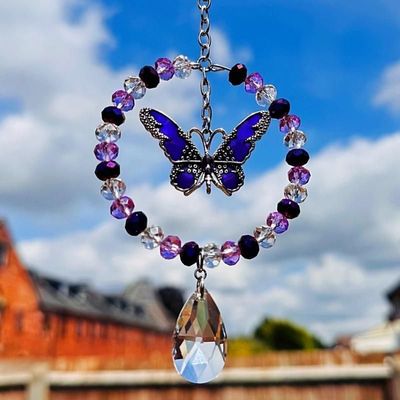 Purple Butterfly Sun Catcher Available In Two Sizes Purple Butterfly Sun Catcher Available In Two Sizes