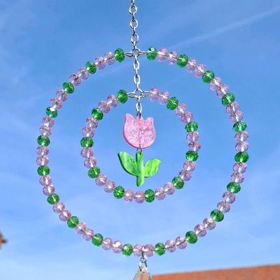 Lilac Tulip Flower Sun Catcher Available In Two Sizes Lilac Tulip Flower Sun Catcher Available In Two Sizes