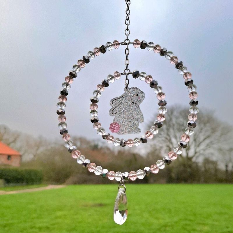 Easter Bunny Rabbit Sun Catcher  Available In Two Sizes