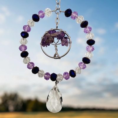 Amethyst Tree Of Life Sun Catcher Available in two sizes Amethyst Tree Of Life Sun Catcher Available in two sizes