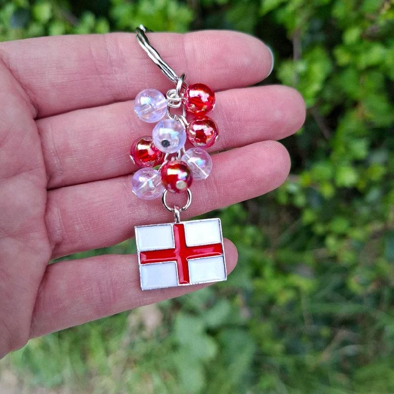 St. George flag Beaded Keyring.