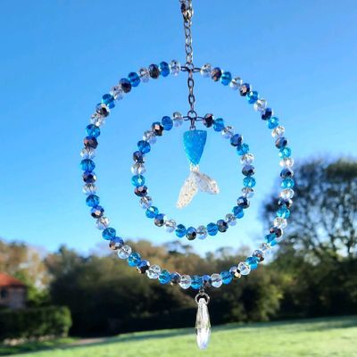 Blue Mermaid Tail Sun Catcher Available In Two Sizes Blue Mermaid Tail Sun Catcher Available In Two Sizes